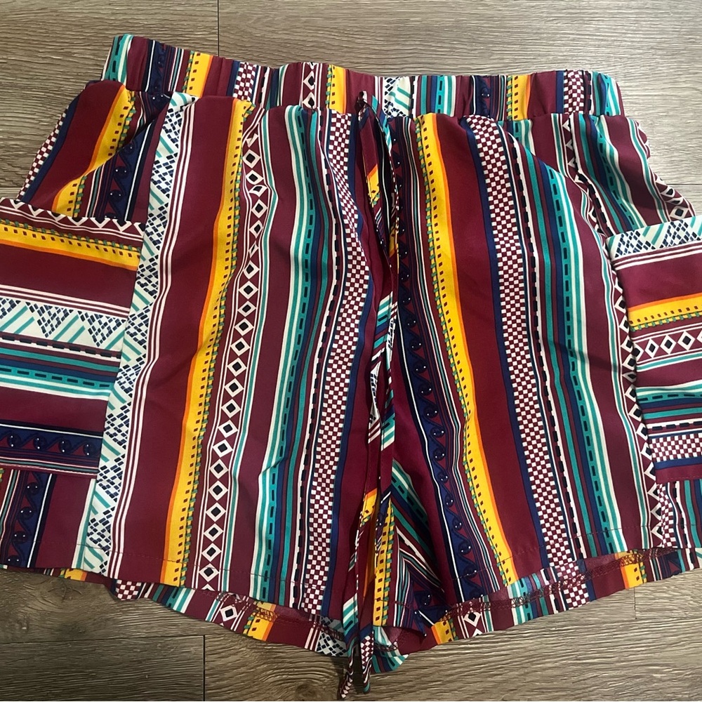 Colorful Striped Women's Shorts